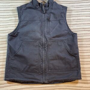 Red Head Brand Canvas Sherpa lined full zip vest. Sz Med. Mint Condition!!